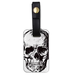 Skull Vintage Old Horror Macabre Luggage Tags (one Side)  by Sapixe