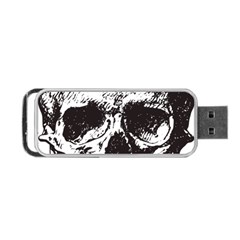 Skull Vintage Old Horror Macabre Portable Usb Flash (one Side) by Sapixe