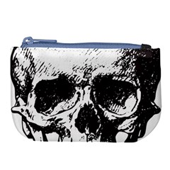 Skull Vintage Old Horror Macabre Large Coin Purse by Sapixe