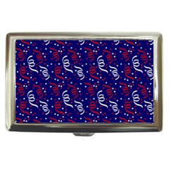 Red White And Blue Usa/uk/france Colored Party Streamers On Blue Cigarette Money Cases by PodArtist