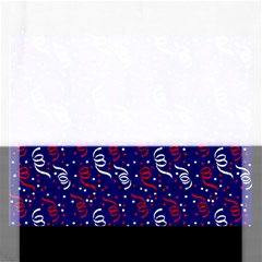 Red White And Blue Usa/uk/france Colored Party Streamers On Blue Rectangular Jigsaw Puzzl by PodArtist