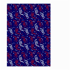 Red White And Blue Usa/uk/france Colored Party Streamers On Blue Small Garden Flag (two Sides) by PodArtist