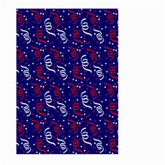 Red White And Blue Usa/uk/france Colored Party Streamers On Blue Large Garden Flag (two Sides) by PodArtist