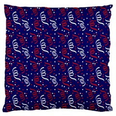 Red White And Blue Usa/uk/france Colored Party Streamers On Blue Standard Flano Cushion Case (two Sides) by PodArtist