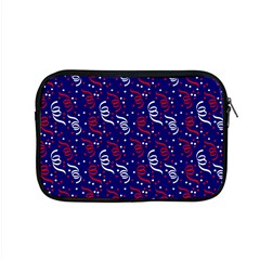 Red White And Blue Usa/uk/france Colored Party Streamers On Blue Apple Macbook Pro 15  Zipper Case by PodArtist