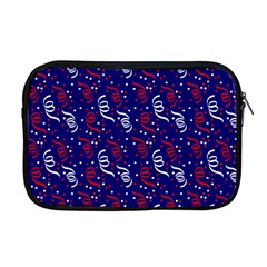 Red White And Blue Usa/uk/france Colored Party Streamers On Blue Apple Macbook Pro 17  Zipper Case by PodArtist