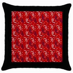 Red White And Blue Usa/uk/france Colored Party Streamers Throw Pillow Case (black) by PodArtist