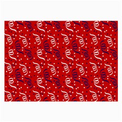 Red White And Blue Usa/uk/france Colored Party Streamers Large Glasses Cloth (2-side) by PodArtist