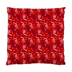 Red White And Blue Usa/uk/france Colored Party Streamers Standard Cushion Case (two Sides) by PodArtist