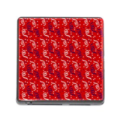 Red White And Blue Usa/uk/france Colored Party Streamers Memory Card Reader (square) by PodArtist