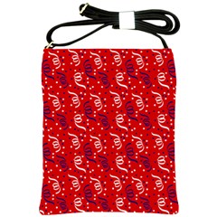 Red White And Blue Usa/uk/france Colored Party Streamers Shoulder Sling Bags by PodArtist