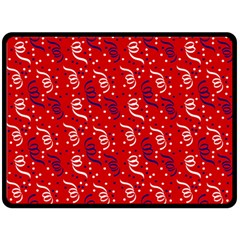 Red White And Blue Usa/uk/france Colored Party Streamers Fleece Blanket (large)  by PodArtist