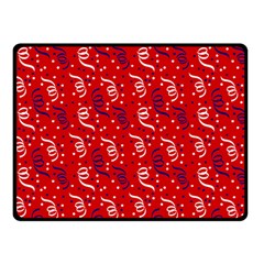 Red White And Blue Usa/uk/france Colored Party Streamers Double Sided Fleece Blanket (small)  by PodArtist