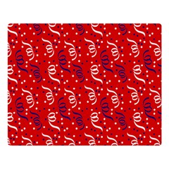 Red White And Blue Usa/uk/france Colored Party Streamers Double Sided Flano Blanket (large)  by PodArtist