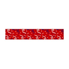 Red White And Blue Usa/uk/france Colored Party Streamers Flano Scarf (mini) by PodArtist