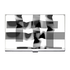 Geometry Square Black And White Business Card Holders by Sapixe