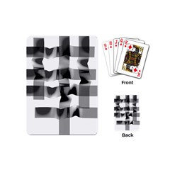 Geometry Square Black And White Playing Cards (mini)  by Sapixe