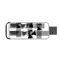 Geometry Square Black And White Portable Usb Flash (one Side) by Sapixe