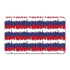 244776512ny Usa Skyline In Red White & Blue Stripes Nyc New York Manhattan Skyline Silhouette Magnet (rectangular) by PodArtist