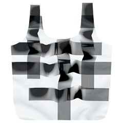 Geometry Square Black And White Full Print Recycle Bags (l)  by Sapixe