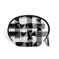 Geometry Square Black And White Accessory Pouches (small)  by Sapixe