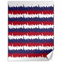 244776512ny Usa Skyline In Red White & Blue Stripes Nyc New York Manhattan Skyline Silhouette Canvas 18  X 24   by PodArtist