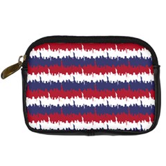 244776512ny Usa Skyline In Red White & Blue Stripes Nyc New York Manhattan Skyline Silhouette Digital Camera Cases by PodArtist