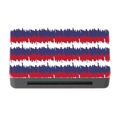 244776512ny Usa Skyline In Red White & Blue Stripes Nyc New York Manhattan Skyline Silhouette Memory Card Reader With Cf by PodArtist