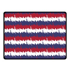 244776512ny Usa Skyline In Red White & Blue Stripes Nyc New York Manhattan Skyline Silhouette Double Sided Fleece Blanket (small)  by PodArtist