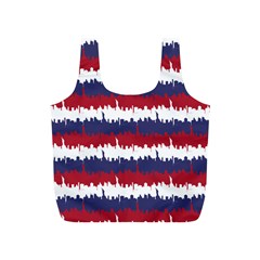 244776512ny Usa Skyline In Red White & Blue Stripes Nyc New York Manhattan Skyline Silhouette Full Print Recycle Bags (s)  by PodArtist