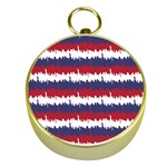 244776512NY USA Skyline in Red White & Blue Stripes NYC New York Manhattan Skyline Silhouette Gold Compasses Front