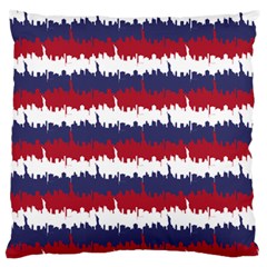 244776512ny Usa Skyline In Red White & Blue Stripes Nyc New York Manhattan Skyline Silhouette Standard Flano Cushion Case (one Side) by PodArtist