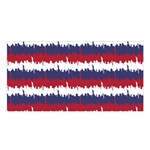 244776512NY USA Skyline in Red White & Blue Stripes NYC New York Manhattan Skyline Silhouette Satin Shawl Front