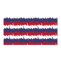 244776512ny Usa Skyline In Red White & Blue Stripes Nyc New York Manhattan Skyline Silhouette Satin Wrap by PodArtist