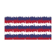 244776512ny Usa Skyline In Red White & Blue Stripes Nyc New York Manhattan Skyline Silhouette Yoga Headband by PodArtist