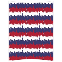 244776512ny Usa Skyline In Red White & Blue Stripes Nyc New York Manhattan Skyline Silhouette Back Support Cushion by PodArtist