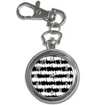 Black & White Stripes NYC New York Manhattan Skyline Silhouette Key Chain Watches Front