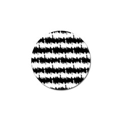 Black & White Stripes Nyc New York Manhattan Skyline Silhouette Golf Ball Marker by PodArtist