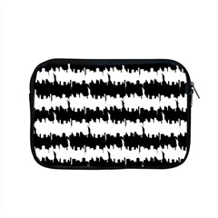 Black & White Stripes Nyc New York Manhattan Skyline Silhouette Apple Macbook Pro 15  Zipper Case by PodArtist