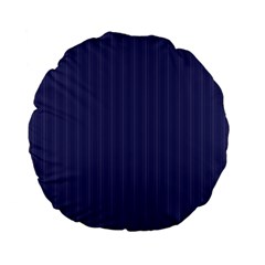 Subtle Textures Usa Flag Blue Mattress Ticking Pattern Standard 15  Premium Flano Round Cushions by PodArtist