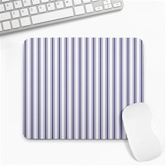 Mattress Ticking Wide Striped Pattern In Usa Flag Blue And White Large Mousepads by PodArtist