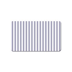 Mattress Ticking Wide Striped Pattern In Usa Flag Blue And White Magnet (name Card) by PodArtist