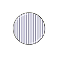 Mattress Ticking Wide Striped Pattern In Usa Flag Blue And White Hat Clip Ball Marker (10 Pack) by PodArtist