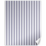 Mattress Ticking Wide Striped Pattern in USA Flag Blue and White Canvas 11  x 14   10.95 x13.48  Canvas - 1