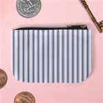 Mattress Ticking Wide Striped Pattern in USA Flag Blue and White Mini Coin Purses Back