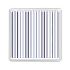 Mattress Ticking Wide Striped Pattern In Usa Flag Blue And White Memory Card Reader (square)  by PodArtist