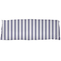 Mattress Ticking Wide Striped Pattern In Usa Flag Blue And White Body Pillow Case Dakimakura (two Sides) by PodArtist