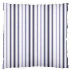 Mattress Ticking Wide Striped Pattern In Usa Flag Blue And White Standard Flano Cushion Case (one Side) by PodArtist