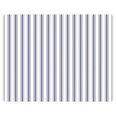 Mattress Ticking Wide Striped Pattern In Usa Flag Blue And White Double Sided Flano Blanket (medium)  by PodArtist