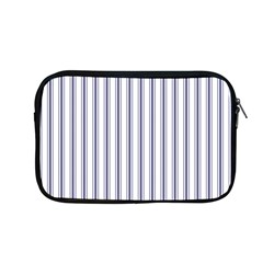 Mattress Ticking Wide Striped Pattern In Usa Flag Blue And White Apple Macbook Pro 13  Zipper Case by PodArtist